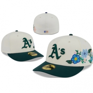 Oakland Athletics Six-panel MLB 59FIFTY Curved Fitted Hats 127219