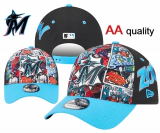 Miami Marlins MLB 9FORTY Curved Adjustable Hats 127396