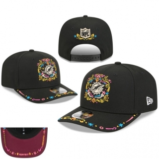 Miami Dolphins NFL 9FIFTY Curved Snapback Hats 128328
