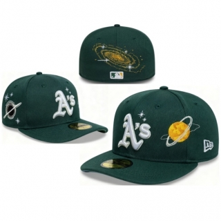 Oakland Athletics MLB 59FIFTY Curved Fitted Hats 128337