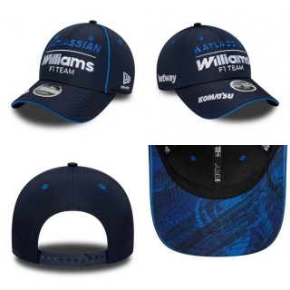 Atlassian Williams Racing F1 Team Carlos Sainz 9FORTY M-Crown Curved Adjustable Snapback Hats 129019