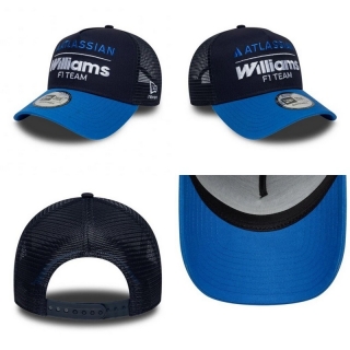 Atlassian Williams Racing F1 Team Carlos Sainz 9FORTY M-Crown Curved Mesh Adjustable Snapback Hats 129020
