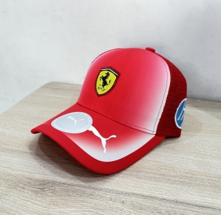 Ferrari Curved Snapback Hats 129021