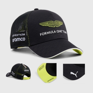 Aston Martin Formula One Team Curved Mesh Adjustable Hats 130221