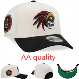 Mexico Aztec Skull Warrior Chrome Two Tone Edition MLB 9FORTY Curved Adjustable Hats 130294