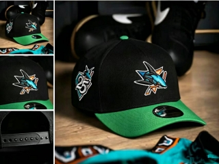 San Jose Sharks NHL 9FORTY Curved Adjustable Hats 130566