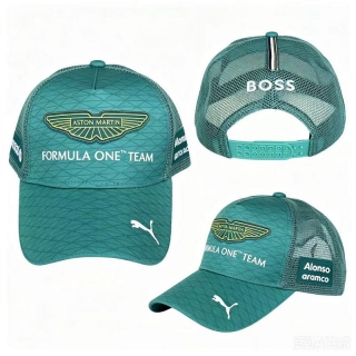 Aston Martin Formula One Team Curved Mesh Adjustable Hats 130674