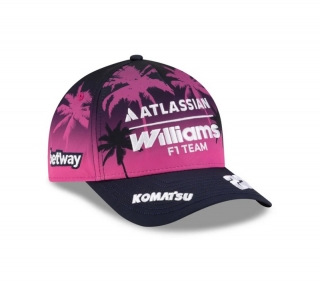 2026 Miami Race Special Atlassian Williams F1 Team 9FORTY MCrown AFrame Curved Snapback Hats 131085