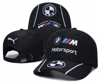 BMW Motorsport Curved Adjustable Strapback Hats 131157