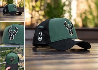 Milwaukee Bucks NBA Curved Mesh Snpaback Hats 131201