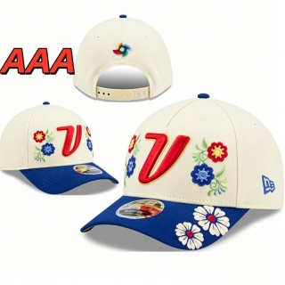 V logo representing Venezuela for the World Baseball Classic MLB Curved Adjustable Hats 131682